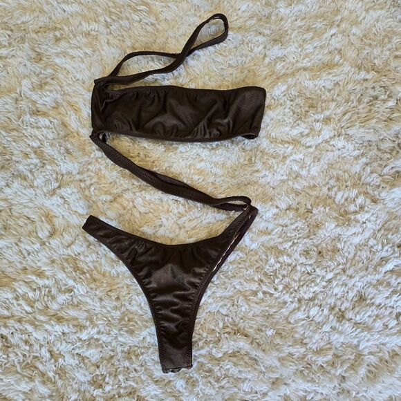 Melissa Simone Zara one piece Size Small Brown - Picture 2 of 5